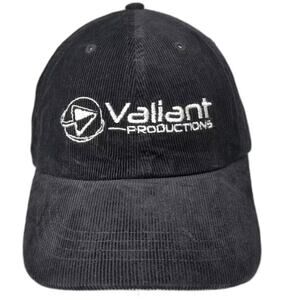 bigaccessories Black Baseball Cap One Size Corduroy Embroidered Adjustable Hat